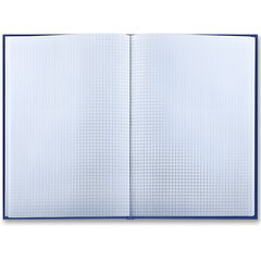 Книга учета 144 л., клетка, твердая, бумвинил, офсет, наклейка, А4 200&times;290 мм, BRAUBERG, синий, 130142