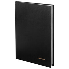 Книга учета 96 л., клетка, твердая, бумвинил, блок офсет, А4 200&times;290 мм, BRAUBERG, черная, 130223