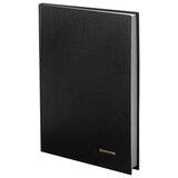 Книга учета 96 л., клетка, твердая, бумвинил, блок офсет, А4 200х290 мм, BRAUBERG, черная, 130223