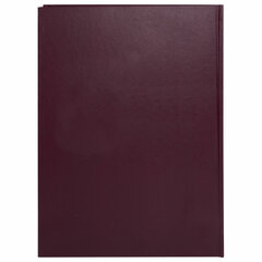 Книга учета 96 л., клетка, твердая, бумвинил, офсет, наклейка, А4 (200&times;290 мм), BRAUBERG, бордовая, 130279
