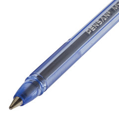 Ручка шариковая масляная PENSAN &laquo;My-Pen&raquo;, СИНЯЯ, корпус тонированный синий, узел 1 мм, линия письма 0,5 мм, 2210