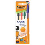 Ручки шариковые BIC "Orange Original", НАБОР 4 ЦВЕТА, узел 0,8 мм, линия 0,3 мм, пакет, 8308541/516337