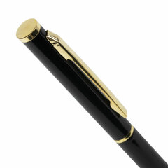 Ручка подарочная шариковая BRAUBERG &laquo;Slim Black&raquo;, корпус черный, узел 1 мм, линия письма 0,7 мм, синяя, 141402