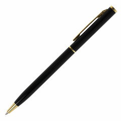 Ручка подарочная шариковая BRAUBERG &laquo;Slim Black&raquo;, корпус черный, узел 1 мм, линия письма 0,7 мм, синяя, 141402
