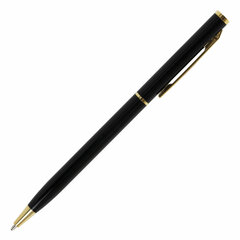 Ручка подарочная шариковая BRAUBERG &laquo;Slim Black&raquo;, корпус черный, узел 1 мм, линия письма 0,7 мм, синяя, 141402