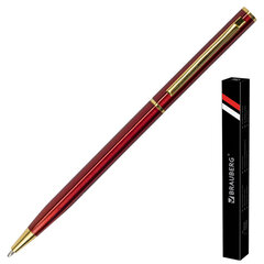 Ручка подарочная шариковая BRAUBERG &laquo;Slim Burgundy&raquo;, корпус бордо, узел 1 мм, линия письма 0,7 мм, синяя, 141403