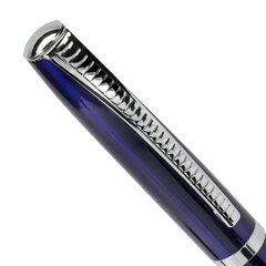Ручка подарочная шариковая BRAUBERG &laquo;Cayman Blue&raquo;, корпус синий, узел 1 мм, линия письма 0,7 мм, синяя, 141409
