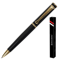 Ручка подарочная шариковая BRAUBERG &laquo;Perfect Black&raquo;, корпус черный, узел 1 мм, линия письма 0,7 мм, синяя, 141416