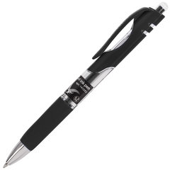 Ручка гелевая автоматическая с грипом BRAUBERG &laquo;Black Jack&raquo;, ЧЕРНАЯ, трехгранная, узел 0,7 мм, линия письма 0,5 мм, 141552
