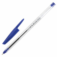 Ручка шариковая масляная STAFF &laquo;EVERYDAY&raquo; OBP-226, СИНЯЯ, корпус прозрачный, игольчатый узел 0,7 мм, линия письма 0,35 мм, 141705