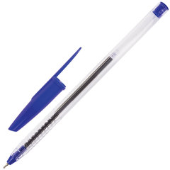 Ручка шариковая масляная STAFF &laquo;EVERYDAY&raquo; OBP-226, СИНЯЯ, корпус прозрачный, игольчатый узел 0,7 мм, линия письма 0,35 мм, 141705