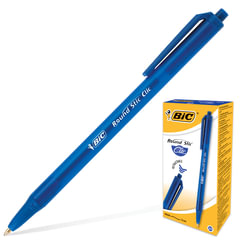 Ручка шариковая автоматическая BIC &laquo;Round Stic Clic&raquo;, СИНЯЯ, узел 1 мм, линия письма 0,32 мм, 926376