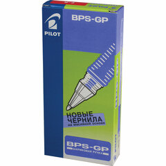 Ручка шариковая масляная с грипом PILOT &laquo;BPS-GP&raquo;, КРАСНАЯ, корпус прозрачный, узел 0,7 мм, линия письма 0,22 мм, BPS-GP-F