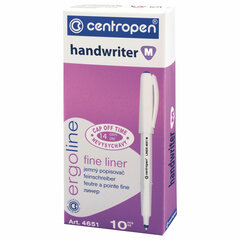 Ручка капиллярная (линер) ЧЕРНАЯ CENTROPEN &laquo;Handwriter&raquo;, трехгранная, линия 0,5 мм, 4651