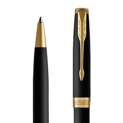Ручка шариковая PARKER &laquo;Sonnet Core Matt Black GT&raquo;, черный матовый лак, позолота, черная, 1931519