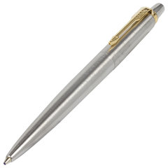 Ручка шариковая PARKER &laquo;Jotter Core Stainless Steel GT&raquo;, корпус серебро, позолота, синяя, 1953182