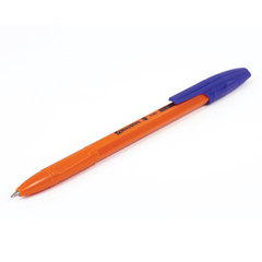 Ручка шариковая BRAUBERG &laquo;X-333 Orange&raquo;, СИНЯЯ, корпус оранжевый, узел 0,7 мм, линия письма 0,35 мм, 142409
