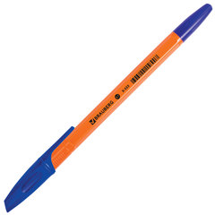 Ручка шариковая BRAUBERG &laquo;X-333 Orange&raquo;, СИНЯЯ, корпус оранжевый, узел 0,7 мм, линия письма 0,35 мм, 142409
