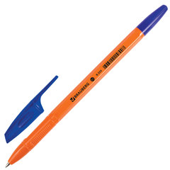 Ручка шариковая BRAUBERG &laquo;X-333 Orange&raquo;, СИНЯЯ, корпус оранжевый, узел 0,7 мм, линия письма 0,35 мм, 142409