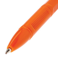 Ручка шариковая BRAUBERG &laquo;X-333 Orange&raquo;, СИНЯЯ, корпус оранжевый, узел 0,7 мм, линия письма 0,35 мм, 142409