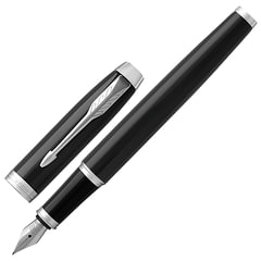 Ручка перьевая PARKER &laquo;IM Core Black Lacquer CT&raquo;, корпус черный глянцевый лак, хромированные детали, синяя, 1931644