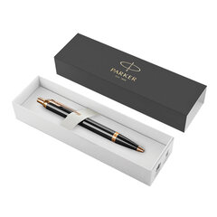 Ручка шариковая PARKER &laquo;IM Core Black Lacquer GT&raquo;, черный глянцевый лак, позолота, синяя, 1931666