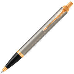 Ручка шариковая PARKER &laquo;IM Core Brushed Metal GT&raquo;, серебристый матовый лак, позолота, синяя, 1931670
