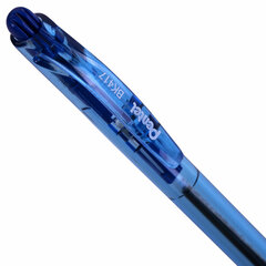 Ручка шариковая масляная автоматическая с грипом PENTEL (Япония) &laquo;Fine Line&raquo;, СИНЯЯ, линия письма 0,27 мм