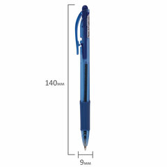Ручка шариковая масляная автоматическая с грипом PENTEL (Япония) &laquo;Fine Line&raquo;, СИНЯЯ, линия письма 0,27 мм