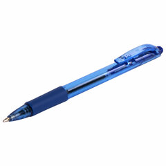 Ручка шариковая масляная автоматическая с грипом PENTEL (Япония) &laquo;Fine Line&raquo;, СИНЯЯ, линия письма 0,27 мм