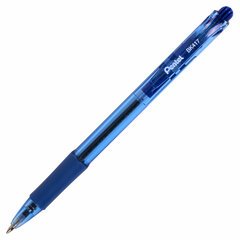 Ручка шариковая масляная автоматическая с грипом PENTEL (Япония) &laquo;Fine Line&raquo;, СИНЯЯ, линия письма 0,27 мм