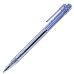 Ручка шариковая масляная автоматическая BRAUBERG &laquo;Click Blue&raquo;, СИНЯЯ, тонированный корпус, узел 1 мм, линия письма 0,5 мм, 142712