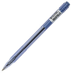 Ручка шариковая масляная автоматическая BRAUBERG &laquo;Click Blue&raquo;, СИНЯЯ, тонированный корпус, узел 1 мм, линия письма 0,5 мм, 142712