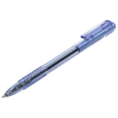 Ручка шариковая масляная автоматическая BRAUBERG &laquo;Click Blue&raquo;, СИНЯЯ, тонированный корпус, узел 1 мм, линия письма 0,5 мм, 142712