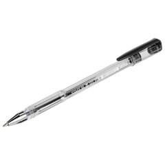 Ручка гелевая STAFF &laquo;Basic&raquo; GP-789, ЧЕРНАЯ, корпус прозрачный, хромированные детали, узел 0,5 мм, 142789