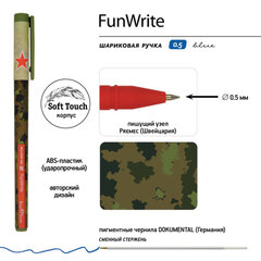 Ручка шариковая BRUNO VISCONTI &laquo;FunWrite&raquo;, СИНЯЯ, &laquo;Милитари&raquo;, узел 0,5 мм, линия письма 0,3 мм, 20-0212/<wbr/>06