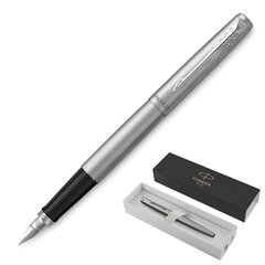 Ручка перьевая PARKER &laquo;Jotter Stainless Steel CT&raquo;, корпус серебристый, детали хром, синяя, 2030946