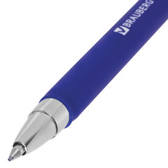 Ручка гелевая BRAUBERG &laquo;Matt Gel&raquo;, СИНЯЯ, корпус soft-touch, узел 0,5 мм, линия 0,35 мм, 142945