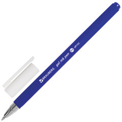 Ручка гелевая BRAUBERG &laquo;Matt Gel&raquo;, СИНЯЯ, корпус soft-touch, узел 0,5 мм, линия 0,35 мм, 142945