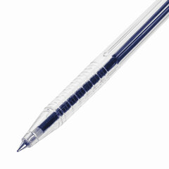 Ручка шариковая настольная BRAUBERG &laquo;Counter Pen&raquo;, СИНЯЯ, пружинка, корпус серебристый, 0,5 мм, 143258