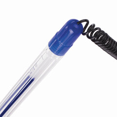 Ручка шариковая настольная BRAUBERG &laquo;Counter Pen&raquo;, СИНЯЯ, пружинка, корпус синий, 0,5 мм, 143259