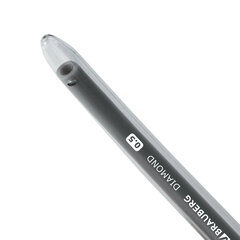 Ручка гелевая BRAUBERG DIAMOND, ЧЕРНАЯ, игольчатый узел 0,5 мм, линия письма 0,25 мм, 143379