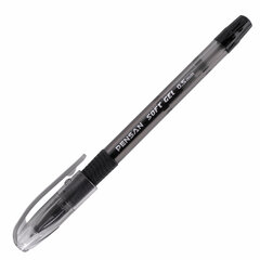 Ручка гелевая с грипом PENSAN &laquo;Soft Gel Fine&raquo;, ЧЕРНАЯ, игольчатый узел 0,5 мм, линия 0,4 мм, 2420/<wbr/>12