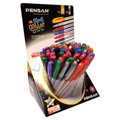 Ручка гелевая PENSAN &laquo;Glitter Gel&raquo;, АССОРТИ, чернила с блестками, узел 1 мм, линия письма 0,5 мм, дисплей, 2280/<wbr/>S60