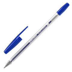 Ручка шариковая BRAUBERG &laquo;M-500 CLASSIC&raquo;, СИНЯЯ, корпус прозрачный, узел 0,7 мм, линия письма 0,35 мм, 143444