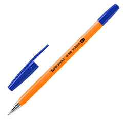 Ручка шариковая BRAUBERG &laquo;M-500 ORANGE&raquo;, СИНЯЯ, корпус оранжевый, узел 0,7 мм, линия письма 0,35 мм, 143448