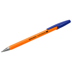 Ручка шариковая BRAUBERG &laquo;M-500 ORANGE&raquo;, СИНЯЯ, корпус оранжевый, узел 0,7 мм, линия письма 0,35 мм, 143448