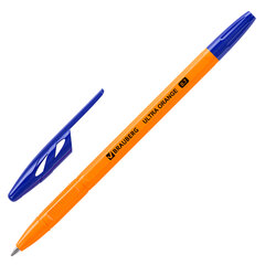 Ручка шариковая BRAUBERG &laquo;ULTRA ORANGE&raquo;, СИНЯЯ, узел 0,7 мм, чернила ГЕРМАНИЯ, наконечник ШВЕЙЦАРИЯ, 143562