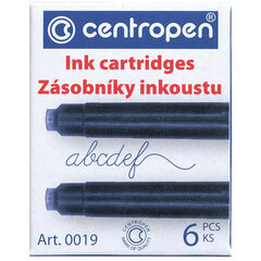 Картриджи чернильные СИНИЕ CENTROPEN, КОМПЛЕКТ 6 шт., 0019/<wbr/>6