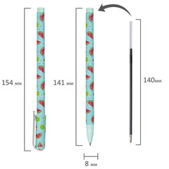Ручка шариковая BRAUBERG SOFT TOUCH STICK &laquo;JUICY FRUIT&raquo;, СИНЯЯ, мягкое покрытие, узел 0,7 мм, 143704
